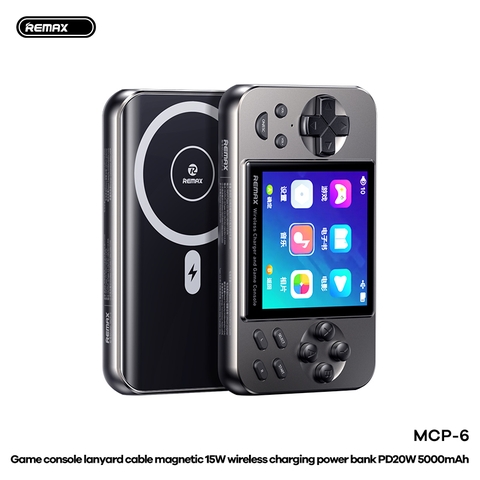 Pin sạc nhanh 30w không dây REMAX MCP-6 5.000mAh dự phòng kiêm máy chơi game chính hãng [BH 1 Năm]