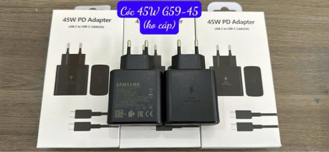Cóc sạc nhanh 45W EU (chân tròn) S59-45 FULLBOX Samsung PD Adapter (KHÔNG KÈM CÁP) 1 cổng type-c [BH: 3 tháng]