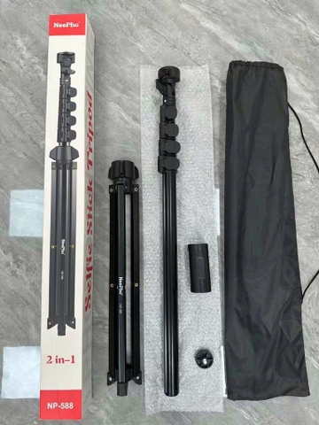 Giá đỡ kẹp điện thoại Neepho NP-588 3 chân Tripod xịn 2in1 tự sướng [BH: NONE]