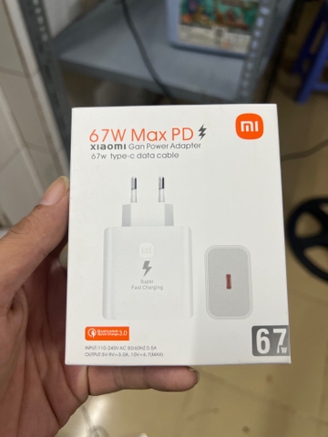 Bộ sạc nhanh 67w Xiaomi RENO 8Z kèm cáp usb ra Type-C Miturbo G41 full box [BH 6 tháng]