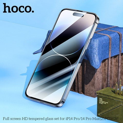 Kính cường lực Hoco G9 cho iPhone 14 pro - miếng dán full màn hình chính hãng