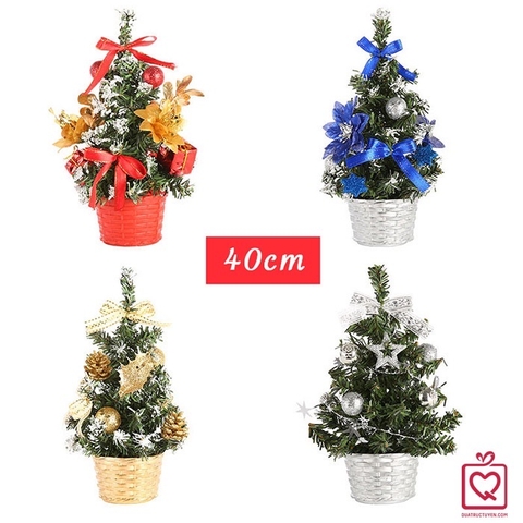 Cây thông Noel mini size 40cm trang trí phòng khách, bàn làm việc, bàn học- MẪU VỀ NGẪU NHIÊN