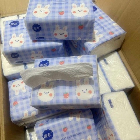 Thùng 30 gói khăn giấy ăn Thỏ tím [BH: NONE]