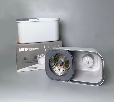 Bộ lau nhà MOP xô nhựa nguyên sinh dày chắc, lồng vắt bằng thép siêu chắc dễ tháo rời xịn sò [BH: NONE]