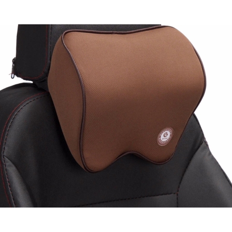 Gối tựa ĐẦU cao su non trên xe hơi (nâu / xám)