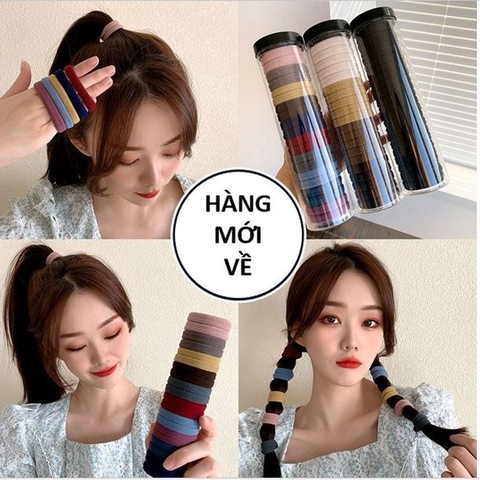 Hộp thun buộc tóc nhiều màu [BH: NONE]