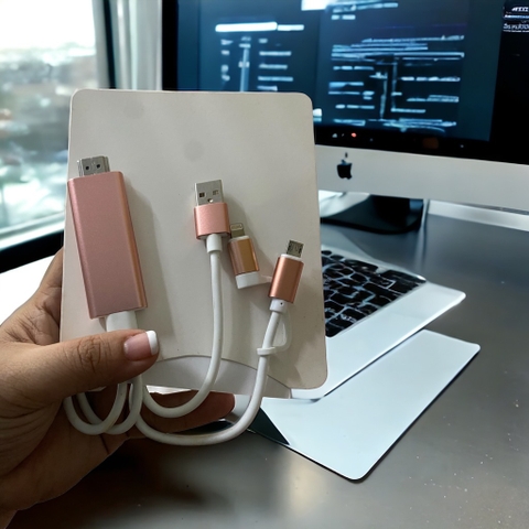 Cáp Hdmi 2in1 cho iPhone và Micro- 2Tr504 [BH: 1 tháng]