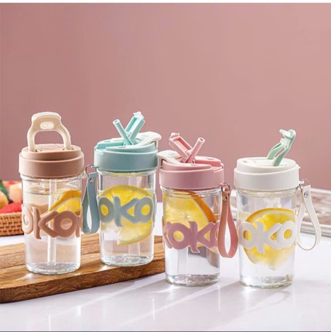 Bình nhựa đựng nước kemg ống hút KO [BH: None]