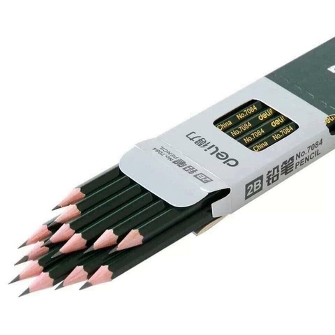 Hộp 12 bút chì DL7084 màu đen 2B [BH: None] 1l1