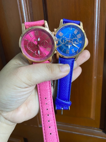 Thanh Lý đồng hồ dây da thời trang Geneva 3 kim (ko pin) / pktn sale