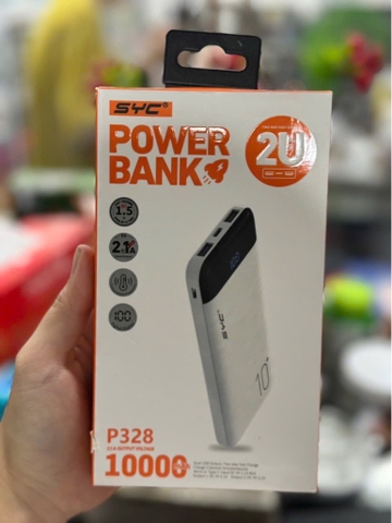 Pin sạc dự phòng sạc nhanh 2.1A SYC 328, dung lượng 10.000mAh, có màn hình hiển thị % pin [BH: 1 năm] 4l6d9