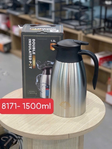 Bình ủ trà, Phích giữ nhiệt 1500ml DOUBLE INSULATED POT [BH: NONE] 1l9d9