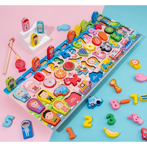 Bộ Đồ Chơi Câu Cá Và Ghép Số Học Đếm 63 Chi Tiết Cho Bé [BH: NONE] 1l1d9