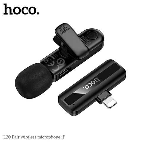 Micro thu âm không dây HOCO L20 Iphone Micro thu âm livestream cho điện thoại Iphone
