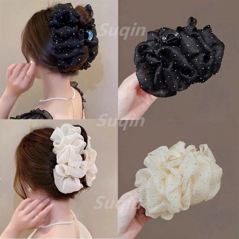 Kẹp tóc càng cua đính nơ lớn style Tiểu Thư siêu sang [BH: NONE]