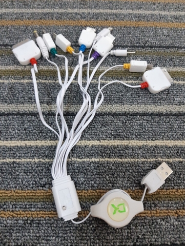 Cáp sạc đa năng 10 đầu dây rút [BH 1 tháng] / pktn sale