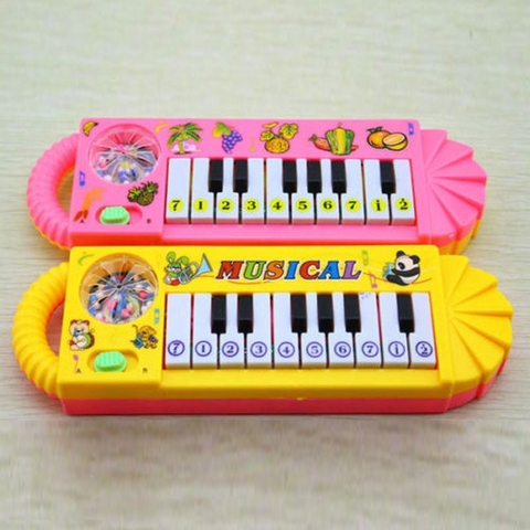 Đồ chơi đàn piano phát nhạc cho bé 2 chế độ phát có bóng bay
