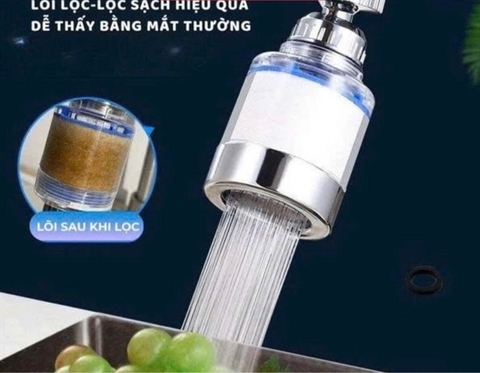 Đầu lọc nước xoay 360 độ bông lọc hoạt tính [BH: None]1l1