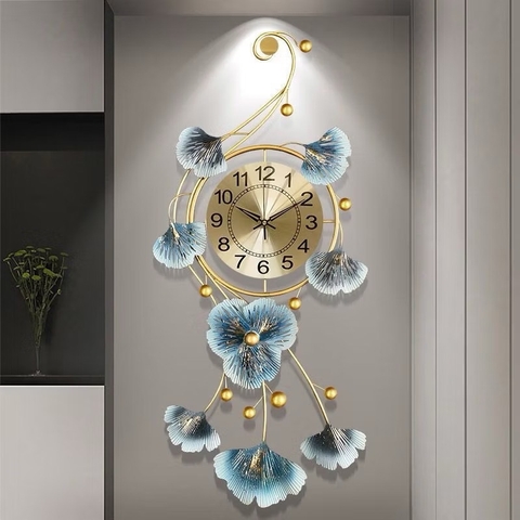 Đồng hồ treo tường trang trí, decor siêu sang mẫu Hoa phá cách [BH: 1 TUẦN]