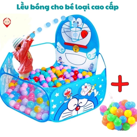 Lều bóng, nhà banh DOREAMON KITTY cho bé kèm banh