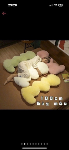 Gối ôm gợn sóng size 100cm nhiều màu theo lô [BH: None]
