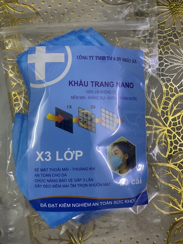 Khẩu trang 3 lớp nano (combo 20 cái) Nhất Hà chống dịch / pktn sale