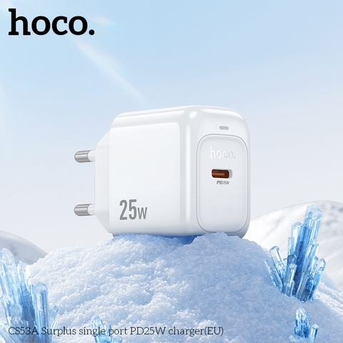 Cóc sạc nhanh 25W Hoco CS53A (1 cổng Type C PD25W) chính hãng [BH 1 Năm]