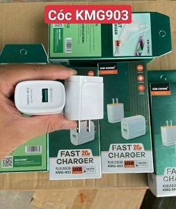 Cóc sạc nhanh 20w Kim Cương KMG-903 cóc 1 cổng USB chính hãng-H205
