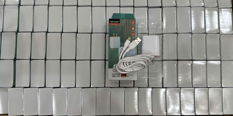 Bộ sạc nhan KMG903 Micro Kim Cương (Cóc 1 cổng USB + cáp USB ra Micro) [BH: 3 tháng]