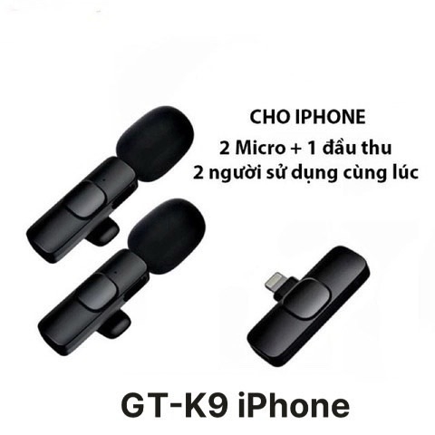 Bộ 2 micro thu âm GT-K9 iPhone [BH: 1 THÁNG]