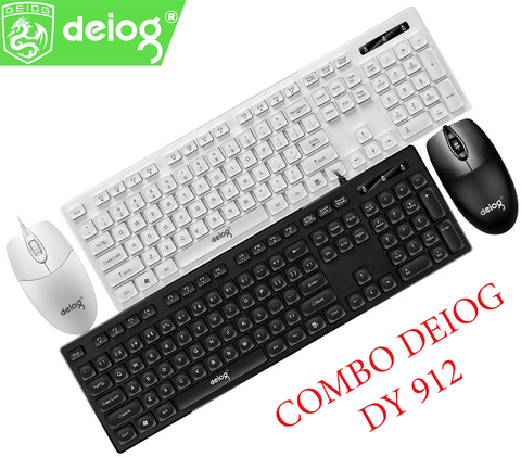Combo phím chuột có dây DEIOG DY-912 MÀU ĐEN mẫu văn phòng siêu đẹp chính hãng [BH 1 Năm]