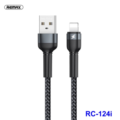 Cáp sạc nhanh iPhone Remax RC-124i usb ra iphone lightning 1m chính hãng dây dù [BH 1 năm]