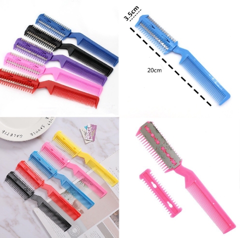Lược kiêm dao tỉa tóc 2 in 1 có kèm 2 lưỡi dao / pktn sale