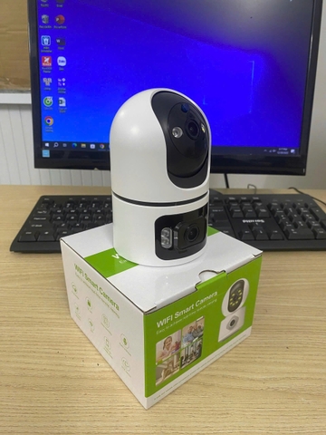 Camera IP Wifi Yoosee 2308 2 mắt 8.0MPX 1080P siêu nét (hiện 2 màn hình 2 mắt cùng lúc) ban đêm có màu chính hãng [BH 6 tháng]