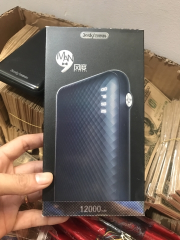 Pin sạc dự phòng Ibesky 12.000mAh chính hãng (10.000mAh) [BH 3 tháng] / pktn sale