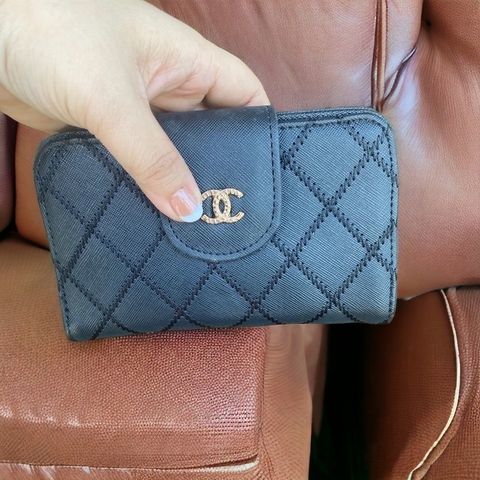 Bóp ĐEN, VÍ NỮ nữ cầm tay nhiều ngăn đựng tiền, giấy tờ tùy thân tiện lợi [BH: NONE]