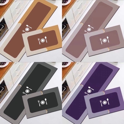 Bộ 2 thảm Silicon chùi chân nhà bếp 1 dài 1 ngắn siêu thấm