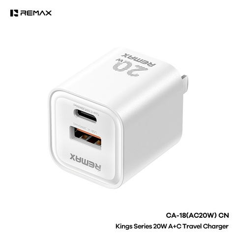 Cóc sạc nhanh 20w REMAX CA-18 AC20W cóc 2 cổng 1 cổng usb 1 cổng Type C siêu tiện lợi