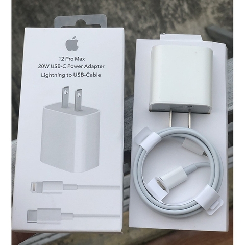 Bộ sạc nhanh 20W iPhone 11 12 13 14 Pro Max (G69 30w) hộp trắng full box zin store (cóc 1 cổng Type-C G6 30w, cáp Type C ra iPhone Lightning G9 zin) [BH 6 tháng]
