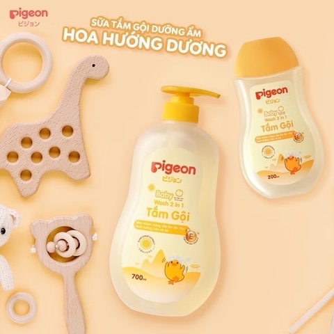 Combo cặp sữa tắm gội Pigeon 700ml+ 200ml cho bé- Mùi về Tuỳ lô [BH: NONE]