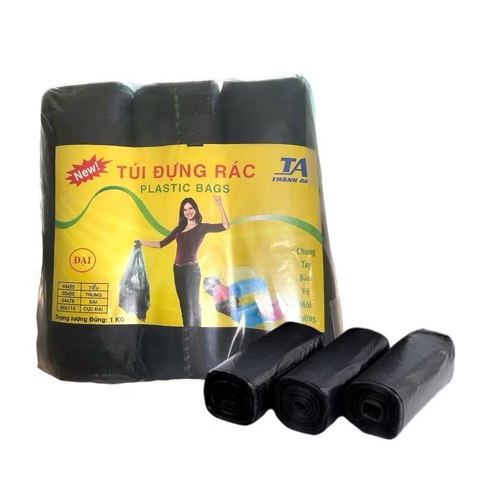 Combo 3 túi rác Size Đại (64x78cm) chuẩn 1kg Thành An tự phân hủy bảo vệ môi trường loại xịn [BH: NONE]