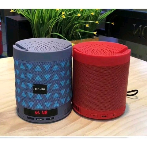 Loa bluetooth HF-U6 kiêm giá đỡ điện thoại có màn hình LCD [BH 3 tháng] / pktn sale
