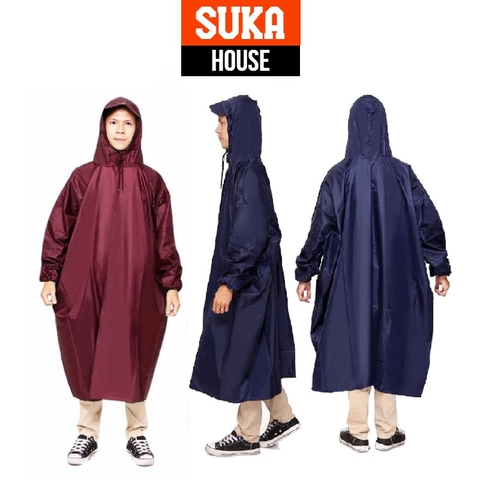 Áo mưa bít Kara House 1.2m vải dù xịn tay có chun loại 1 siêu dày [BH: None]