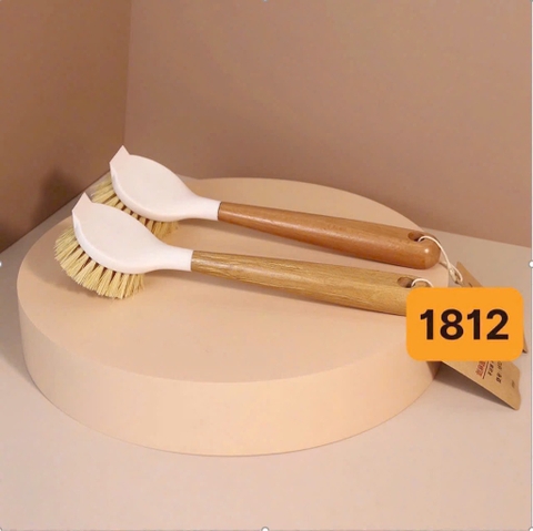 Bàn chải, cọ vệ sinh bếp gas, chà toilet, chà nồi đa năng cán gỗ No.1812  [BH: NONE]