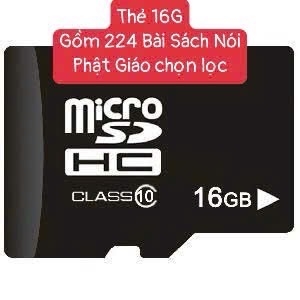 Thẻ nhớ 16Gb gồm 224 bài SÁCH NÓI PHẬT GIÁO chọn lọc [BH: 1 NĂM]