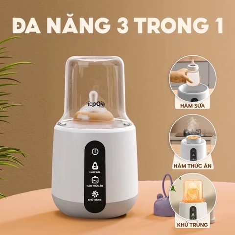 Máy 3in1 hâm sữa, khử trùng, hâm thức ăn Top Gia [BH: 1 Tuần]
