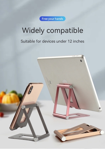Giá đỡ điện thoại / ipad A38 full kim loại xếp gọn bỏ túi đa năng
