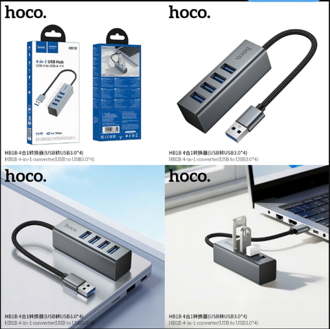 Bộ chuyển đổi HOCO HB1B hub 4 cổng usb 3.0 siêu tiện lợi