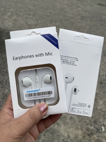 Tai nghe có dây 3.5 iPhone 6s zin FOXCONN hộp meka full box hộp giấy loại 1 siêu hay [BH 3 tháng]