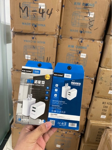 Cóc sạc nhanh QC3.0 Kim Cương KMG 603 3A 2 cổng USB chính hãng [BH 6 tháng] / pktn sale